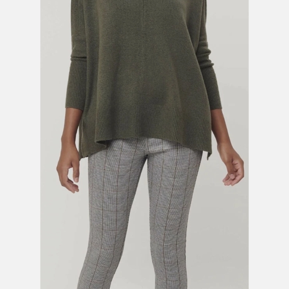 LOFT Houndstooth and Plaid Trousers